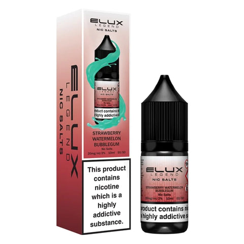 Elux Nic Salt (Legend Salts) E-Liquids - Strawberry Watermelon Bubblegum - 10mg